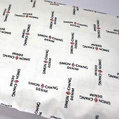 RARE Simon Chang Denim Fabric YARDAGE 6 Yards Designer 60″ x 284″ Cream Material