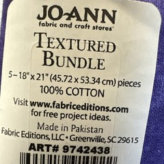 12 Quarter Flats 100% Cotton Jo-Ann Fabric Sewing Quilting NOS Patterns Purple