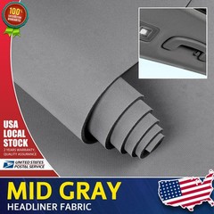 Flat Knit Headliner Material Auto Fabric Medium Gray 35″×60″ Car Roof Upholstery