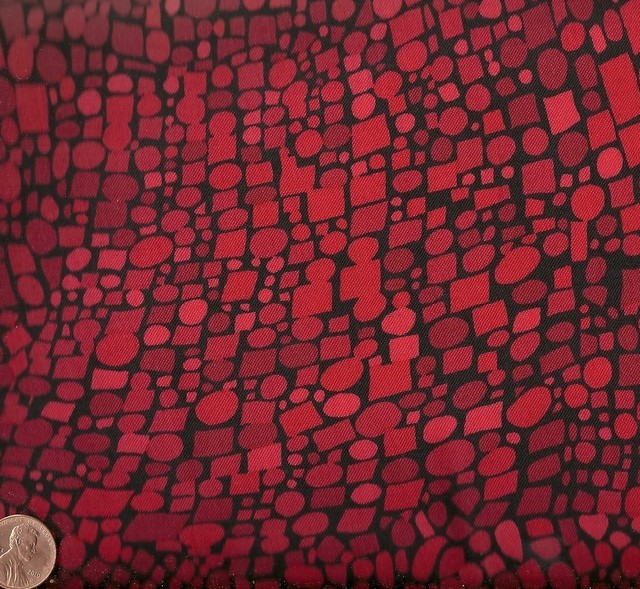 Paparazzi red black geometric Red Rooster fabric