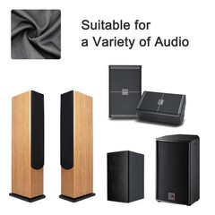 Black Tulle Speaker Grill Cloth Stereo Fabric Replacement 63×40 In KTV Box