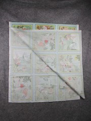 Vintage Cyrus Clark Story Book Cheater Quilt Mr Rabbit 18 Panel Pastels 81×37″