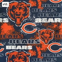 Sports Cotton Fabric by the ½ yard- Football Teams