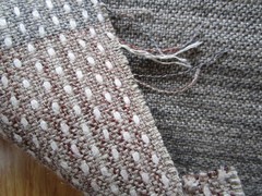Zak & Fox MARINER Linen Blend Slub Charcoal Tan Rust Beige Thread Fabric 2yds+