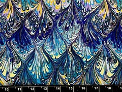 Tina Scrap 9″x21″ Swirl Paint Splotches Paisley Water Ripples Cotton Fabric