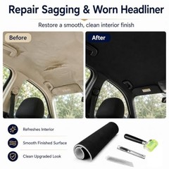 Suede Headliner Fabric Car Headliner Material | Tela para 96″ x 60″ Black