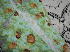 Flannel Jungle Babies Safari Animals Green Monkey Lion Kids Fabric Print 2YD