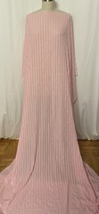 Bubblegum Pink Cotton Stripe Gauge w/ Lurex Fabric 2 Yards 16″ Long & 58″ Wide