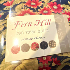 Moda “Fern Hill” layer cake by Jan Patek. 10”squares w/florals & blenders.