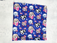 NEW – Dogs Patriotic BLUE Patriotic 100% Cotton Americana BTY Fabric Traditions