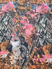 Luxury Designer Style Fabric Abstract Floral Runway Print 70″×52″