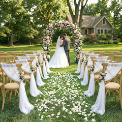 White Wedding Arch Draping Fabric, 2 Packs 29″ X 20FT Sheer Fabric Arch Drapery