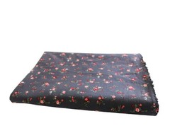 Vintage Charcoal Rose Ditsy Fabric 3 Yards Cotton Blend 49×108″ Cottage Floral