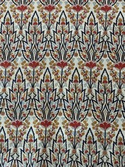 John Robshaw Marmar Kashmir Hand Blocked Fabric 2 yds 54″ W Linen Cotton