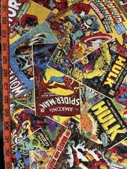 Marvel Comics Super Heroes Cotton Fabric By Camelot Fabrics 62”x45” New