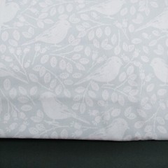 Home Decor Fabric by Brothers & Sisters Cotton Grey and White Birds 3 Yards 45″w
