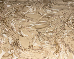 By 1/2 Yd Vintage Creamy Tan Swirls Tone on Tone Print Cotton Fabric by Marcus