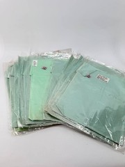 Lot of 12 Pure Silk Habotai Fabric Squares 27×27 8MM Mint Green New Hong Kong