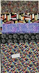 joann fabrics cotton fabric 2-11”x44”, 5- 10”x44”