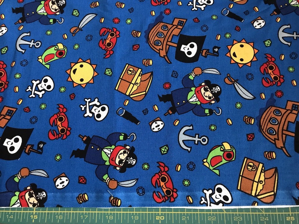 Pirates Life 34” X 43” 100% cotton fabric #671