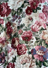 Spectrum Fabric 55” By 86” Floral Cotton Curtain Craft Quilt Pillow Upholste