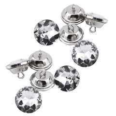 Diamante Silver Rhinestone Crystal Round Buttons Sewing Craft (20mm) CHU