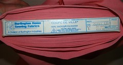 Vintage Burlington Home 12 yds Coupe De Ville Coral Lily Peach Dacron Fabric