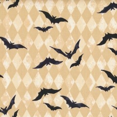 Midnight Haunt Cotton Fabric Web Bat Andover Halloween By the Yard