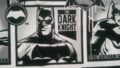 Fabric Marvel Comics Black & White w/Dark Knight Man of Steel 20″ Square $5.50