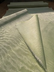 Pastel Green Silk Moire Watermark Patterned Fabric Fabric By 2 Meters.