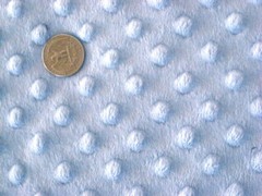 LIGHT BLUE MINKY CUDDLE DIMPLE DOT PLUSH SEW QUILT CRAFT FABRIC BTY & PRECUTS