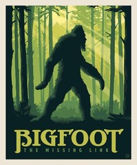 Riley Blake 36″” X 44″” Panel Bigfoot Legends of The 43″L x 35.8″W, Green