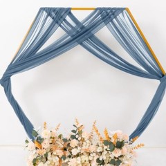 Dusty Blue Wedding Arch Draping Fabric 1 Panel 29″ x 20 Yards Extra Long