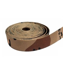 2M Desert Gray Six-color Chocolate Camouflage Webbing Non-elastic Strips 2.5cm W