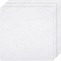 10 PCS Embroidery Fabric, Pre-Cut White Natural Cotton Embroidery Cloth Fabric,