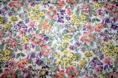 MIXED, MULTICOLORED FLORALS FROM THE LONDON COLLECTION – 100% COTTON FABRIC