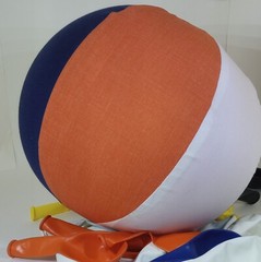 Fabric Balloon Cover 12″ balloon, Houston Astros colors, Navy, Orange, White