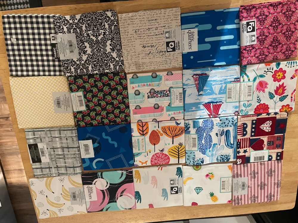 Lot of 20 PATTERN fat quarters-WHAT U SEE IN THE PICTURES IS EXACTLY WHAT U GET