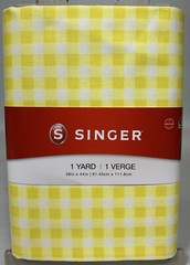 Singer Spring Yellow Checks 1 Yard Quilting Sewing Crafts Fabric 100% Cotton New