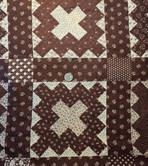 “Noon and Night” Brown Vintage Cotton Quilting Fabric by Concord Fabrics