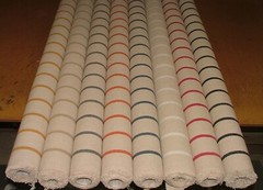 French Grain Sack Stripe Cotton Linen Look Curtain Upholstery Cushion Fabric