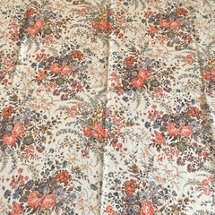 Vintage Concord Fabrics Florals on Beige Cotton Fabric by the Half Yard