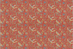 GP & J BAKER CURTAIN FABRIC DESIGN DESIGN Royal Court 6.5 METRES RED LINEN BLEND