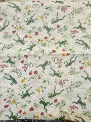 3 Pcs Frog Seersucker Fabric 45″ wide – 1 Yd + 26” + 22” (2 1/3 Yds total)