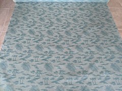 Tropical Palm Tree Island and Palm Leaf Pattern Upholstery Fabric 8 yards