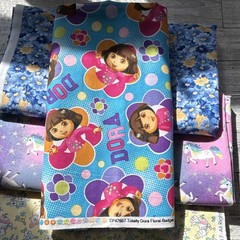 Lot fabric 1 yard each Little Dolly by Elea Lutz Multicolor . Unicorn Floral