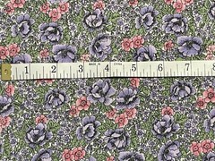 Vtg Green with Pink Purple Flowers Spring Cutter Fabric 45″x72″ Uncut Piece 2 yd