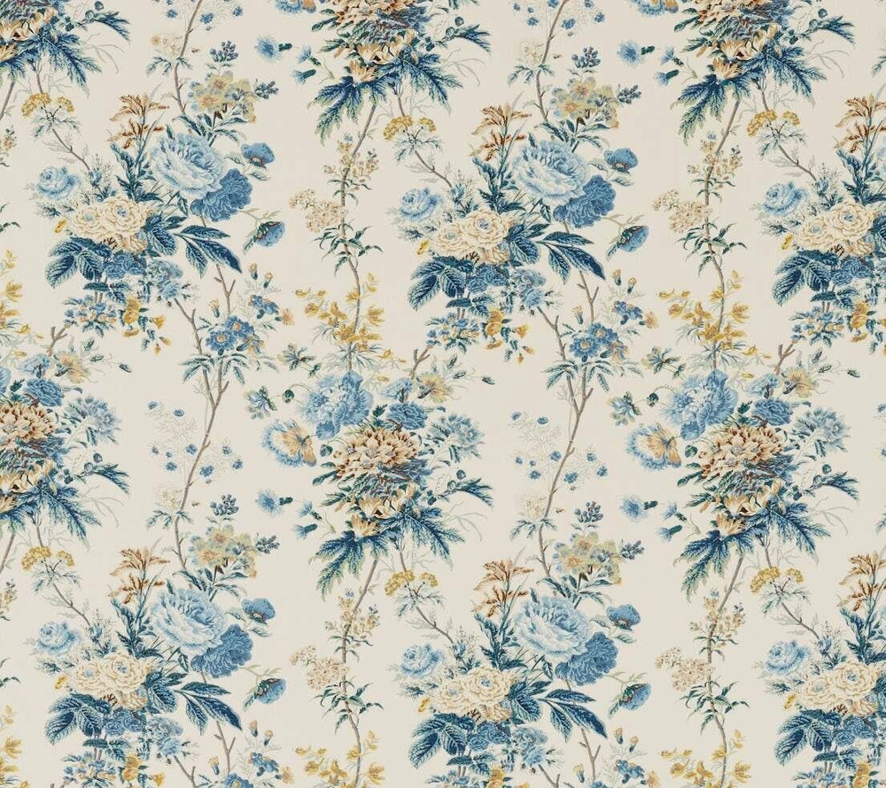 SANDERSON X GILES DEACON CURTAIN FABRIC Lakeland Paradis 5.9 MTRS POPPINJAY/LION