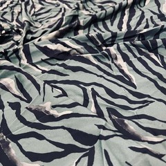 Gray Zebra Animal Print Stretch Spandex Fabric 60″ by Yard for Swimwear