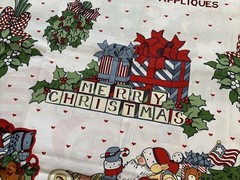 Vintage 1993 Susan Winget Christmas Collection Applique Fabric Panel Santa Angel